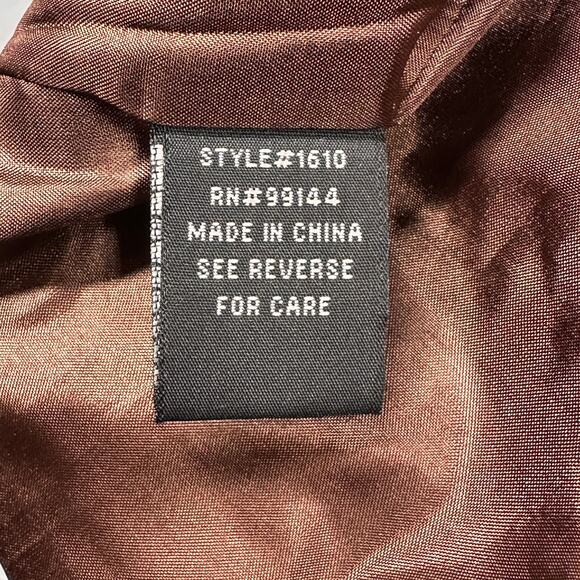 Lapis Blazer Women Large Brown Circle Print Cropped Suit Office Corporate Jacket - Picture 10 of 11